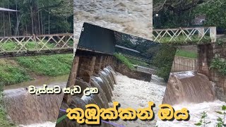 මහවැස්සට දෙගොඩතලා යන කුඹුක්කන් ඔය| Raging Waters of Kumbukkan Oya After Heavy Rainfal|#nature