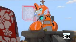 Transformers Robots in Disguise Strongarm Catches Bumblebee Following Her