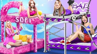 Building Bunk Bed for Quadruplets in Real Life! Types of Siblings in One Family