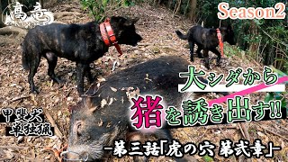 甲斐犬単独猟 Season2 第三話「虎の穴 第弐章」Japanese hunting kaidog