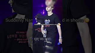 when namjoon🐨 suddenly appear in shorts during concert🥵🔥#bts #shorts