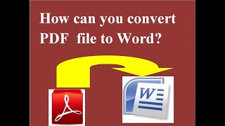 ፋይላችን ከ PDF  ወደ WORD ለመቀየር በአማርኛ  convert pdf to word