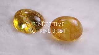 シトリン CITRINE No.15 タンブル 2個セット ブラジル産 Brazil