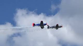 Socata TB-30 Epsilon and Extra 330 formation loop Toni and Walter Eichhorn arrive at Siegerland