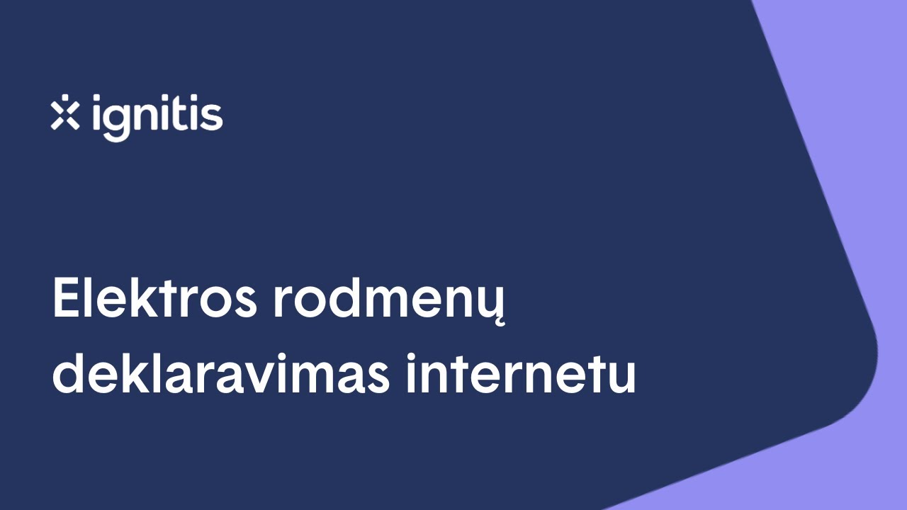 Elektros Rodmenų Deklaravimas Internetu - YouTube