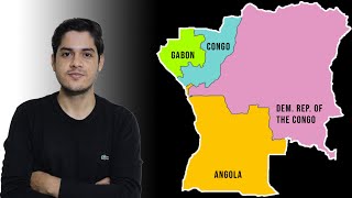 Central Africa Map | मध्य अफ्रीका का मानचित्र | Angola, Congo, Gabon