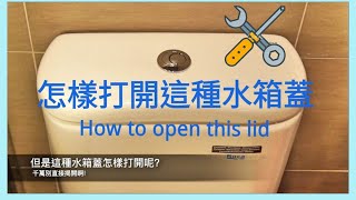 家居防疫 - 怎樣打開這種水箱蓋清潔維修或加漂丸  |   How to open the Lid like this