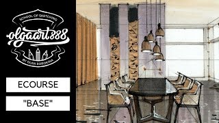 ✏️ECOURSE "BASE": Interior Design Drawing for Beginners