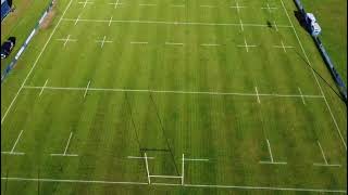 Rugby pitch autonomously mown and marked with the RM21 Combo robot