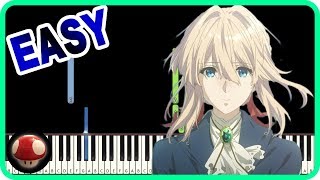 Violet Snow - ヴァイオレット・エヴァーガーデン(Violet Evergarden)OST - EASY Piano Tutorial // TopAnimeMusic