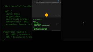 Bouncing Ball Animation Effect Using CSS & JavaScript | Fun Project #CSS #JavaScript #Programming