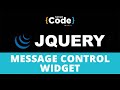 Message Control Widget In jQuery | Message Box Widget In jQuery | jQuery Widget Tutorial |SimpliCode