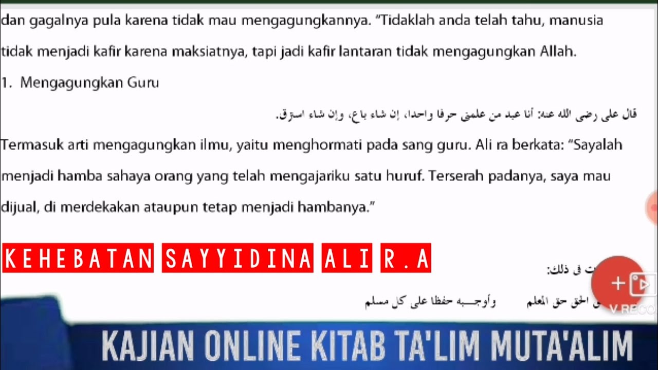 Mengagungkan Ilmu Dan Ahli Ilmu (Bab IV) 🔴Part.6 - YouTube