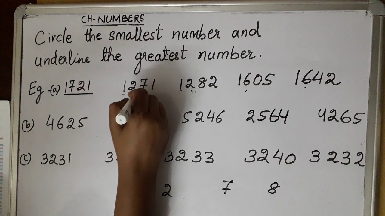 Identifying The Smallest And Greatest Number - YouTube