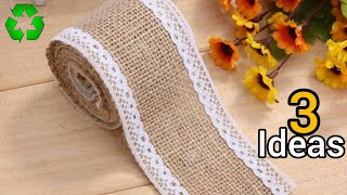 3 ideas for making handmade baskets with Jute fabric scraps.! 😱♻️very useful but cheap.