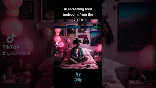 #short  #AI recreating #teen bedrooms from the 2000s #artificialintelligence #teens #design #viral