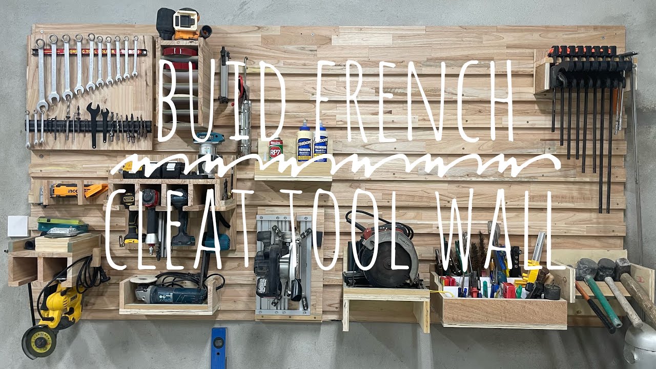 DIY - How To Buid French Cleat Tool Wall - YouTube