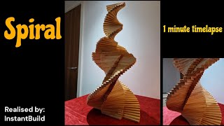 Spectacular Kapla Wooden Spiral