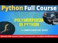 polymorphism in python | python full course | python 3.9 tutorials | python lectures #python3 #day22