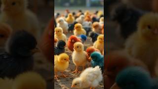 Colourful Chick group #shorts #birds #chick