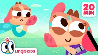 COWY'S LIE 🔍🦵 + more BABY BOT episodes | Backyard Tales Cartoons | Lingokids