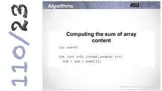 CSE110 | Programming with Java | Arrays in Java II