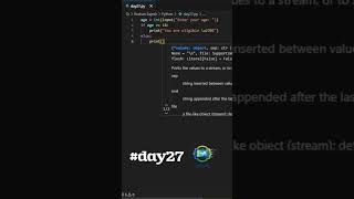 Python Day 27 | Check eligibility to vote ✅ #coding #python #pythonprogramming #viral #coding #views
