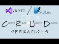 Visual Basic.Net w/ SQLite | Perform CRUD (Create, Read, Update, Delete) in SQLite with VB.Net