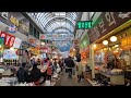 4k walk views 안양중앙시장 an active view of anyang central traditional market on thursday afternoon.