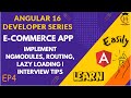 E-Commerce Angular Dev Series | NgModules, Routing, Lazy Loading | EP4 | Angular 16