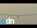 First solar-powered plane takes off for flight around the world