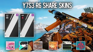 AWESOME NEW R6 Share Skins - Pro Teams - Weapon Skins \u0026 Background Cards -In-Game Showcase - Y7S3