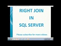 SQL Right Joins | Right outer joins in sql