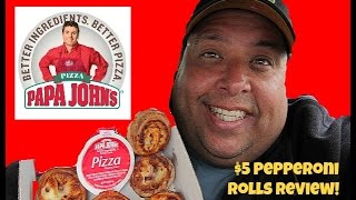 Papa John's Pizza® $5 Pepperoni Rolls REVIEW!