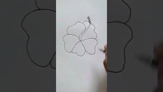 How to draw hibiscus flower 🌺 #youtubeshorts #shorts #viral @_shreehere_