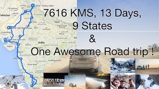 Coimbatore to Manali Road Trip 7616 KMS , 13 Days, 9 States in Mahindra XUV500