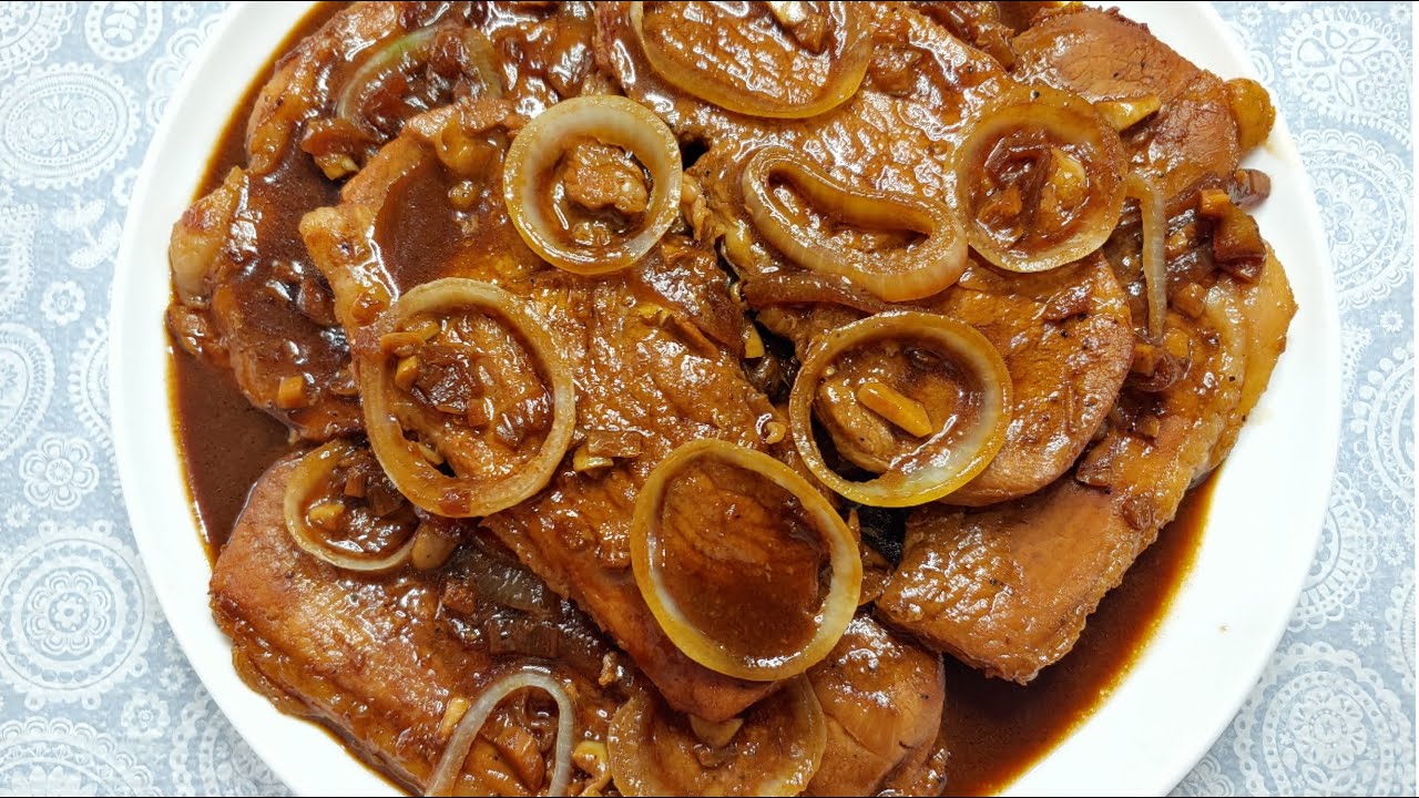 PORK STEAK/BISTEK PINOY RECIPE - YouTube