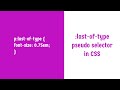:last-of-type Pseudo Class Selector In CSS !