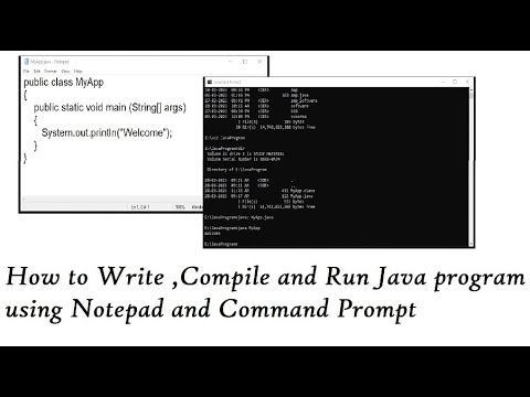 How To Write Compile And Run Java Program Using Notepad And Command