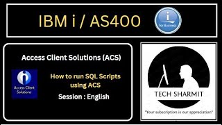 DB2 Sql scripts using ACS | access client solutions | as400 tutorial for beginners english| Sql |