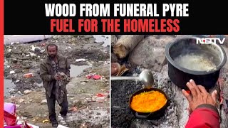Delhi Cold News |  Homeless People Collect Unburnt Wood From Funeral Pyre To Stay Warm