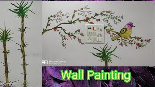 Wall Painting/ Acrylic painting/ Wall decoration/ Wall Art/ switchboard wall decoration idea