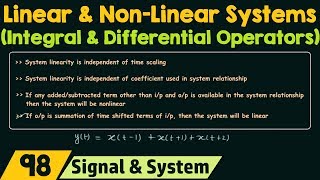 Linear and Non-Linear Systems (Integral & Differential Operators)