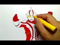 cara menggambar ultraman mebius dengan mudah dan cepat how to draw ultraman easy