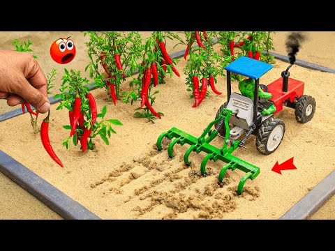 Mini tractor de bricolaje que hace cultivador agrícola para máquina de cultivo de chile @sanocreator