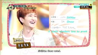 [Eng] 130508 SHINee Onew \u0026 Taemin voted Key as Poor Idol got bullied by members