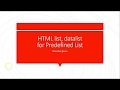 Use HTML datalist to provide autocomplete values for input