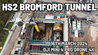 HS2 BROMFORD TUNNEL 16TH MARCH 2024 - RETURN VISIT 4 MONTHS LATER - DJI MINI 4 P