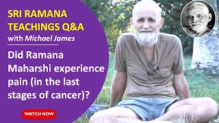 Did Ramana Maharshi experience pain (in the last stages of cancer)?