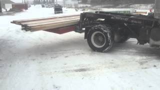 Unloading with a Masterlift 5000. Delivering for Menards.